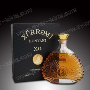 Garrafa transparente do álcool 750ml do tampão plástico para o espírito