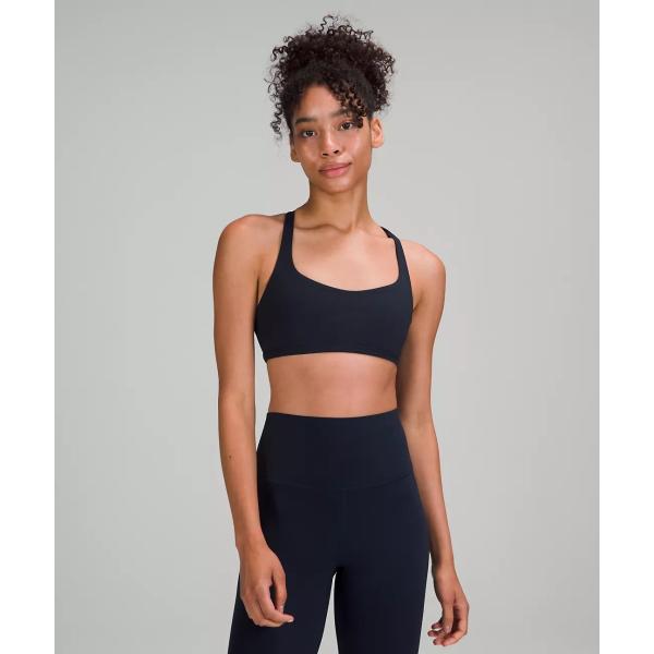 Workout High Impact Sports Bra With Adjustable Straps Cross Back