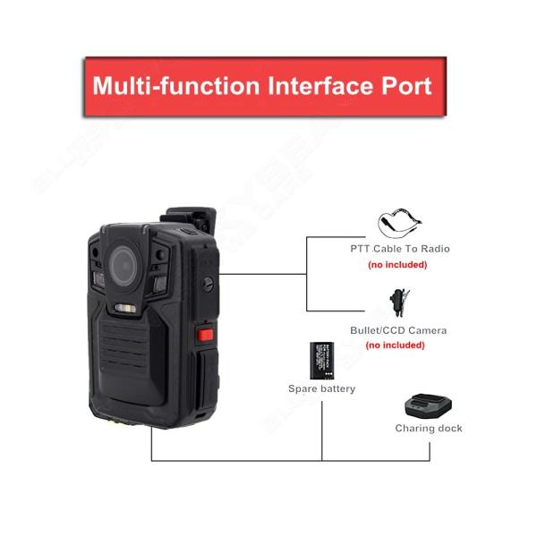 Gravador de vídeo da câmera do corpo da segurança da aplicação da lei para o uso 128GB da polícia