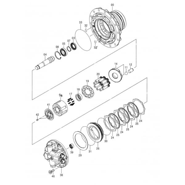 9180429 конечная передача редуктора ZX120 Assy мотора перемещения