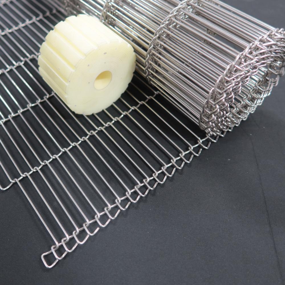 AISI 304 Chain Link Wire Mesh Conveyor Belt for Chocolate Enrober Coating Line