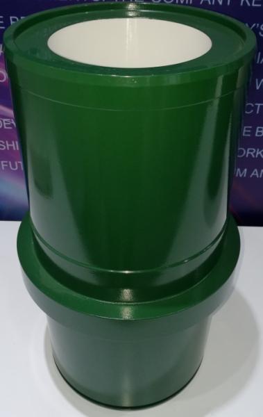 National 10P130  mud pump fluid end module, Hy-chrome liner, valves, pistons, Zirconia liner, Urethane bonded piston