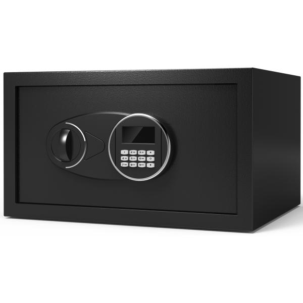 Wall Mounted Metal Safety Box Business Black Safe Deposit Box For Guests Room