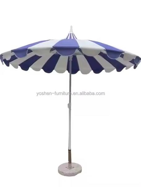 8.5 ft durable stainless steel pole white umbrella pagoda light weight pagoda outdoor umbrellas parasol-3099