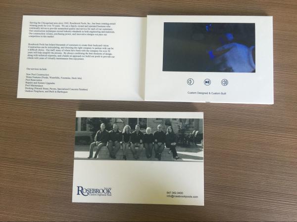 256MB Memory Custom Video Brochures All In One For Construction Campaign Video Mailer