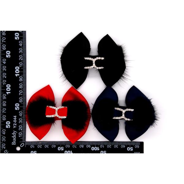 Ribbon coloured bow-tied shoe flower,Handmade footwear ornaments and flower Thread ribbon Beige ,white,black,red ,blue