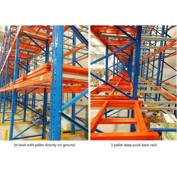 Push Back Pallet Racking High Density Warehouse Storage Racking Push Back Rack