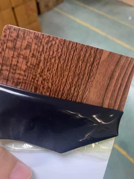 Couleur en bois de noix de Cherry Oak Aluminum Plastic Panel pour la décoration de mur intérieur