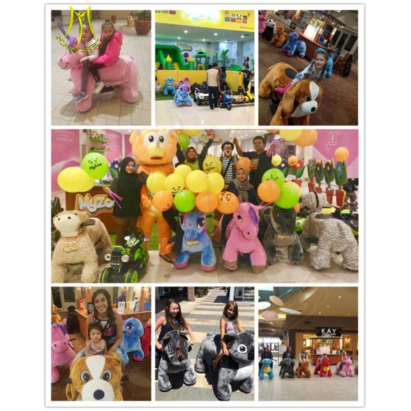 Hansel shopping mall Motorized animal toy rides with coin and time control box for sale