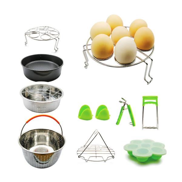 Feel free to combine 10 Piece Accessories Kits Compatible Springform Pan, Egg Rack, Egg Bites Mold, Oven Mitts, Bowl Clip