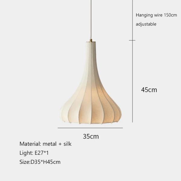 Cocoon Pendant Lamp Minimalist silk lantern japanes style noguchi lamp(WH-AP-543)