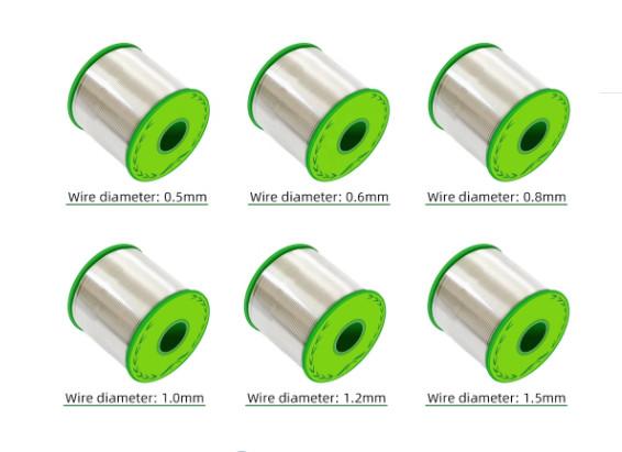 800G/Roll Diameter 0.5mm-1.5mm Lead-Free Tin Wire Rosin Solid Core Solder Wire For Electrical Soldering Welding