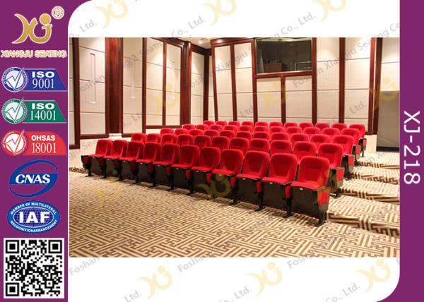 Embroidery Customized Wooden Back & Seat Conference Hall Chairs With 5 Years Warranty