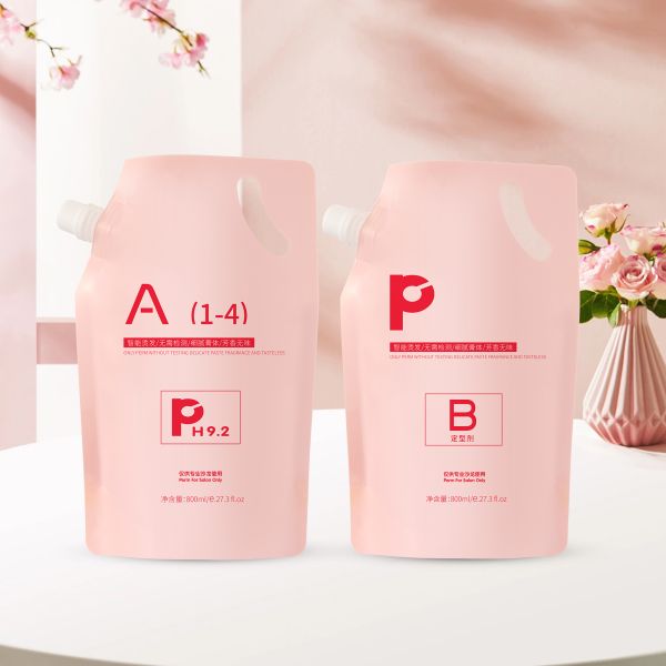 Crème Permanente pour Cheveux Bouclés Sains, Permanente 800ml*2 pour Adultes