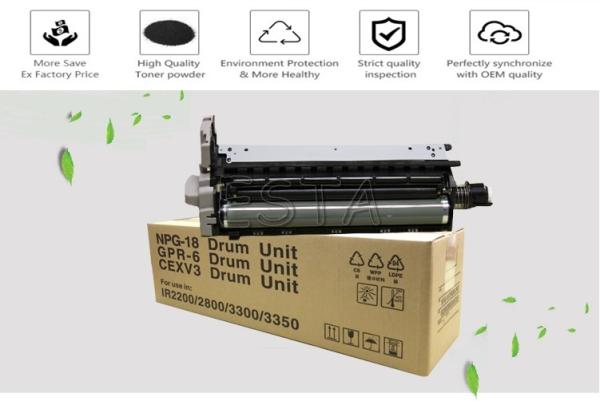 Canon NPG 18 / C - EXV3 Imaging Drum Unit For Ir 2016 / 2018 / 2020 , Moronchrome Color