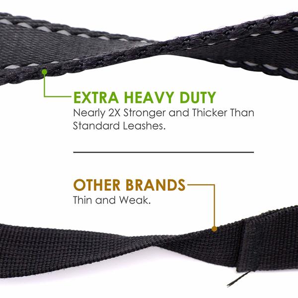 Trela resistente de nylon 6' do cão por muito tempo punho acolchoado macio grosso de 3mm para o conforto