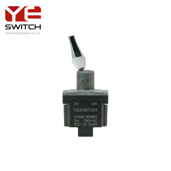 Industrial Metal Toggle Switch With Flat Metal Handle And Screw Terminal For Construction Machinery