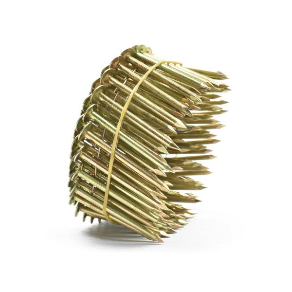 Electric Galvanized 15 Degree Roofing Coil Nails Smooth Ring Shank Q195 Material