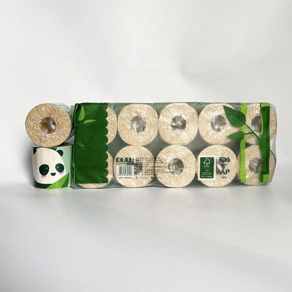 Factory Wholesale Custom Bamboo Toilet Roll Soft Luxury Individual Wrap 2-Ply Toilet Paper