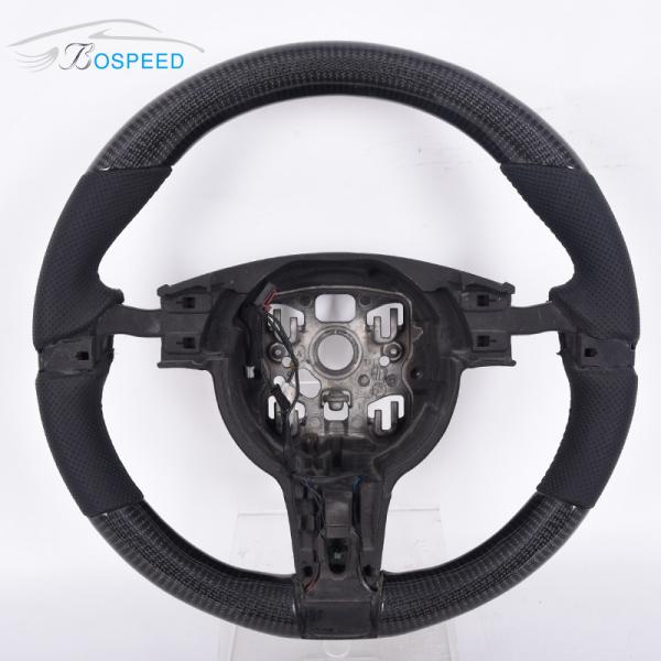 Matte Black Custom Porsche Carbon Fiber Steering Wheel 12K Twill Weave