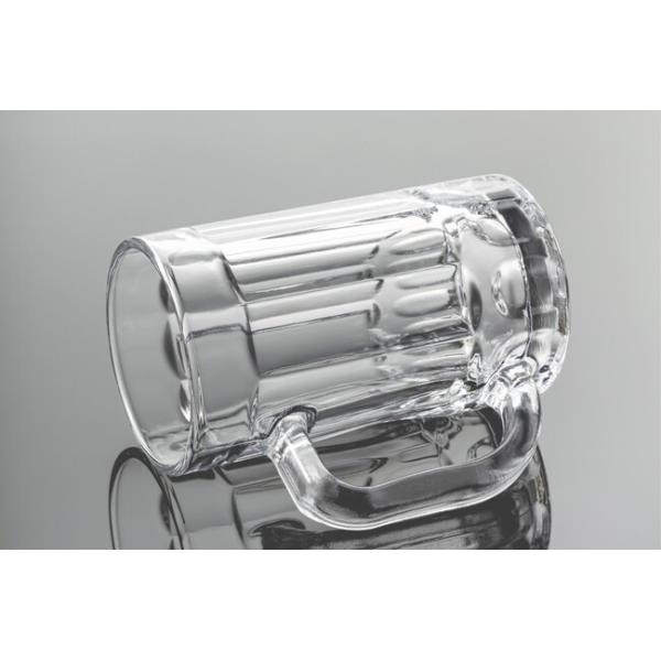 Embossed 13oz Glass Drinking Cups Transparent 370ml Lead Free Engraved Beer Steins
