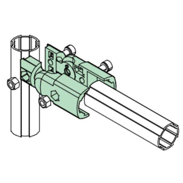 DYJ19-A07 Third Generation Aluminum Lean Pipe Assembly Line Accessories Warehouse Aluminum Tube Connector 180 Degree Joint Outer Type