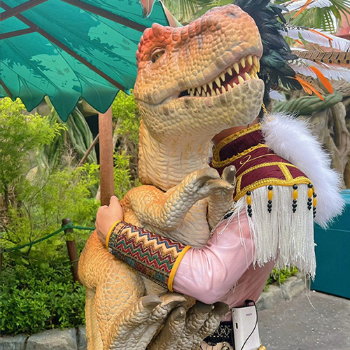 Event Interactive Silicone Rubber Full Body Dinosaur Puppet Animatronic Hand Props