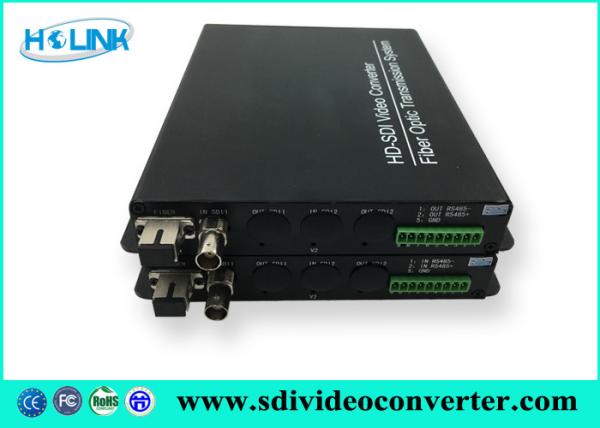 HD SDI to Fiber Converter with 1Ch 485 supporting 1080P/60HZ @ 30fps SDI video 12V Power supply