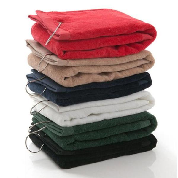 100% Cotton Velour Golf Towel with Hook 6 Colors available for Stock Sale