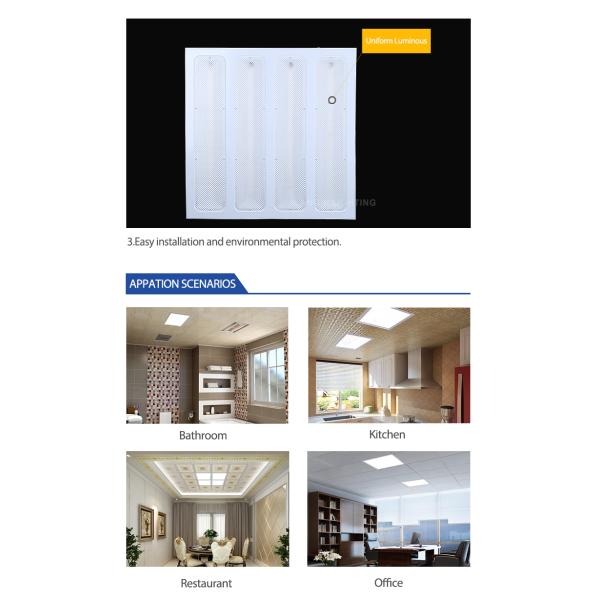96W120W 140W Flat Panel Lamp 600*600 Indoor Square Aluminum Ceiling Light Panel Light