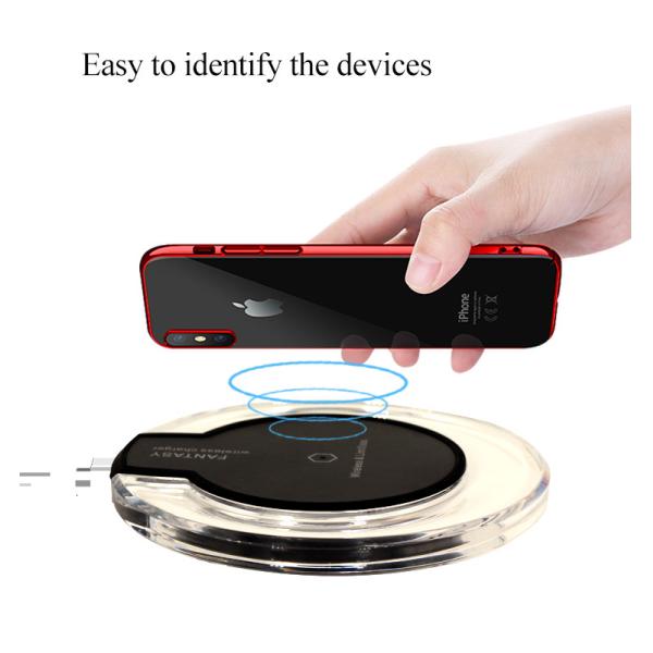 Hot Selling Crystal Wireless Fast Charger, Safe and High Quality Wireless Charger Pad