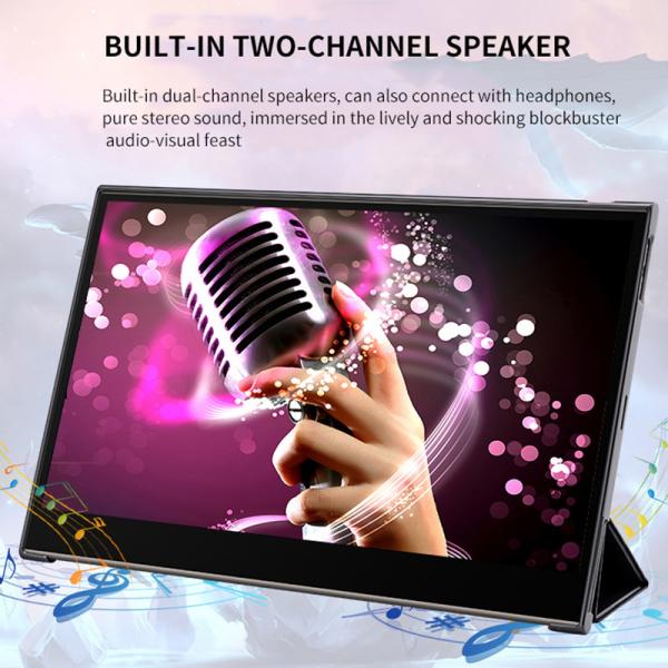 15.6 Inch Battery-Powered Portable Touch Screen Monitor for Business and System Integration