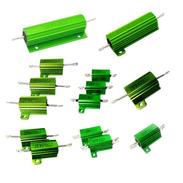 RX24 Зеленый алюминиевый корпус Wirewound резистор LED декодирующий мощность резистор 10w