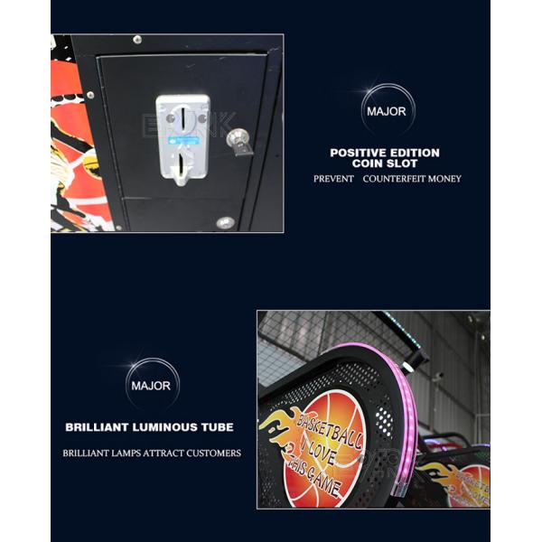 Folding Street Basketball Shooting Arcade Machine Indoor Sports Coin Operated