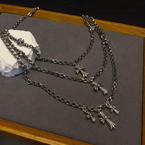3 Layer 925 Silver Necklaces Fashionable With Alphabet Charms