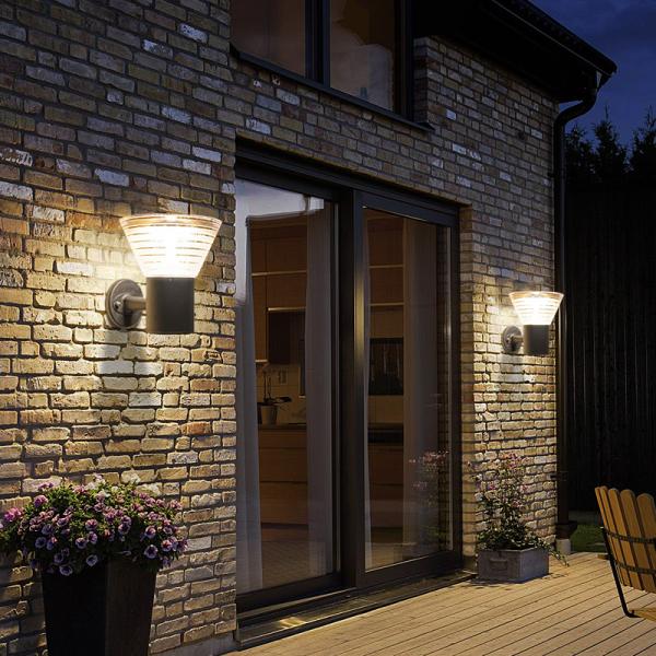 IP65 Impotente Forma de Mesa Circular Iluminação de Parede Solar 5W para Aplicações Residenciais