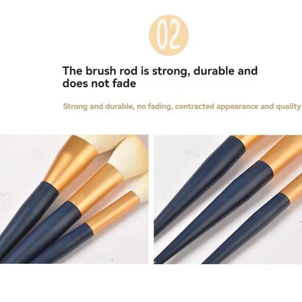 Wood Handle Makeup Brush Set 12 Concealer Blush Brow Lip Nose Shadow Eye Shadow Brush