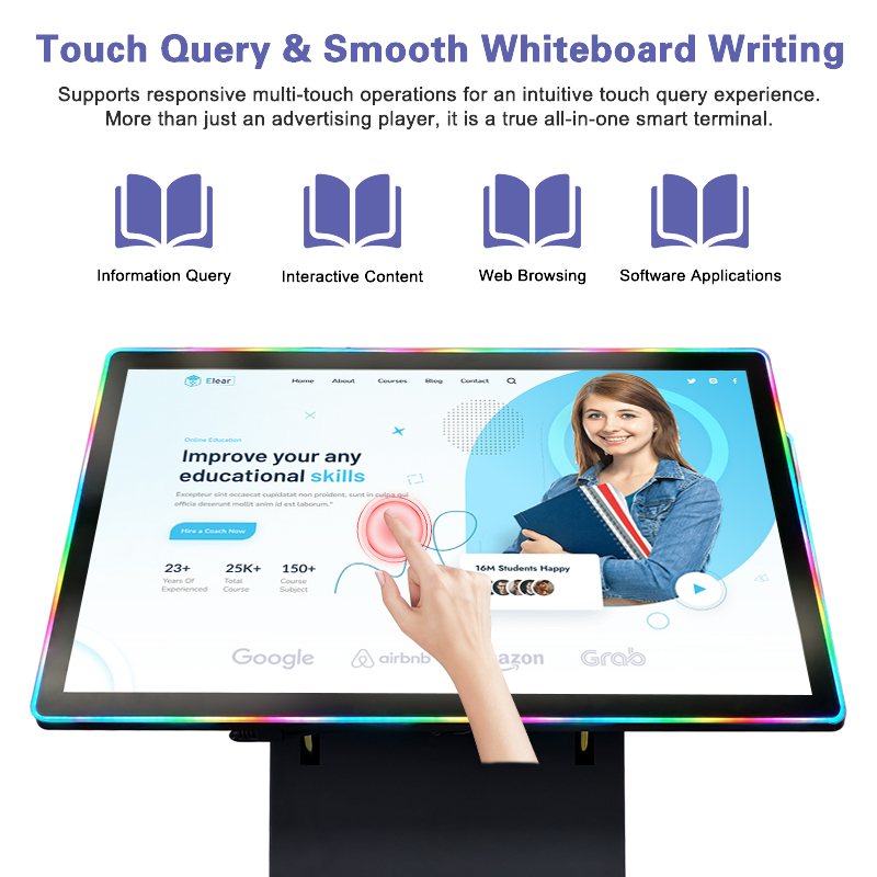 32 inch AG Glass Android PC All in One LED Light PCAP Touch Screen Kiosk