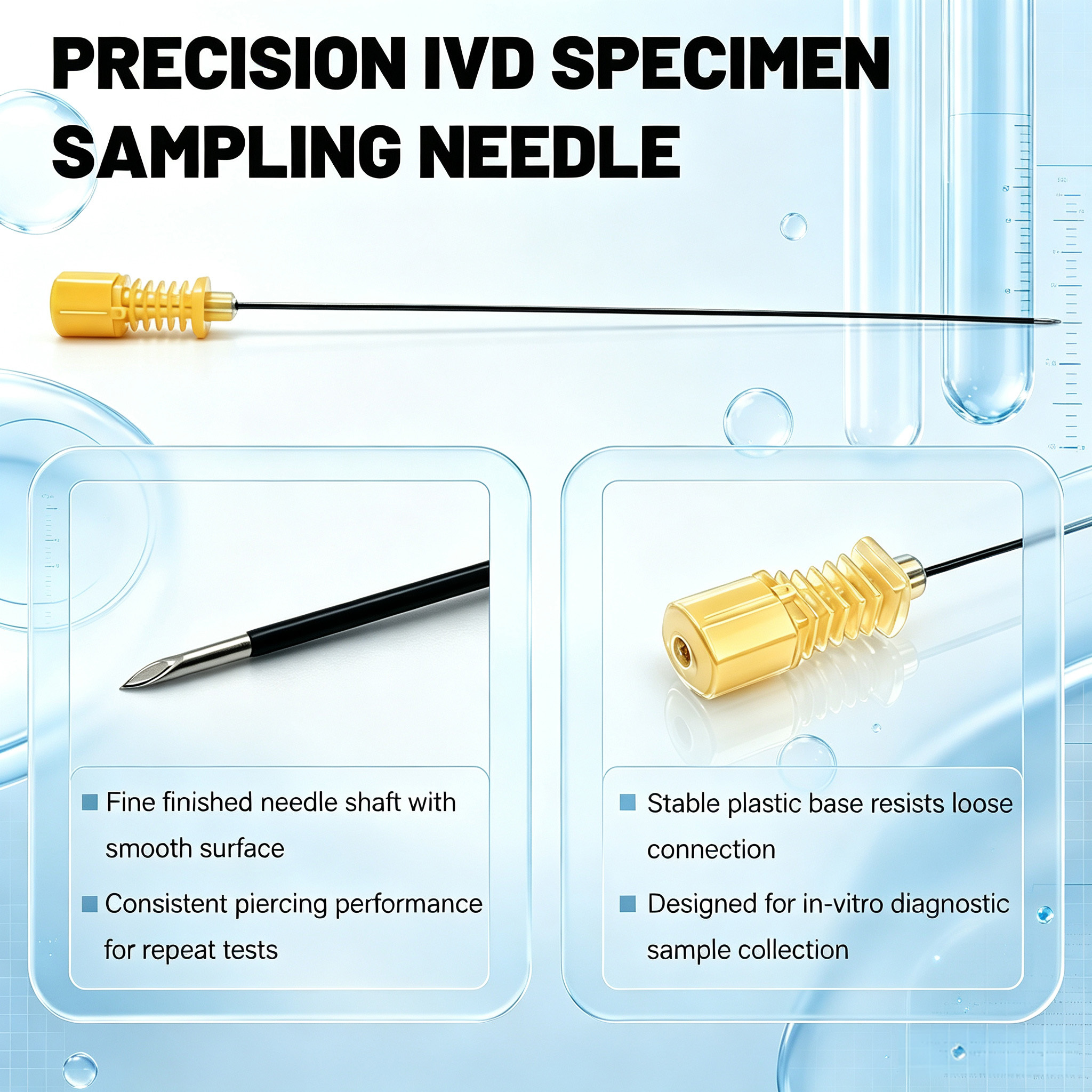 Customized IVD Sampling Needle with Anti Corrosion Coating