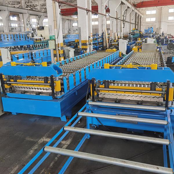 Máquina de painéis de telhado de telhado de telhas onduladas Sistema hidráulico 7,5 kW