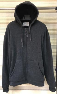 Durable Mens Fleece Coat Windbreaker Strong Wear Resisting With Fix Hoody