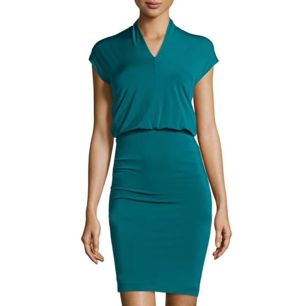 Stretch-Knit Illusion Dress