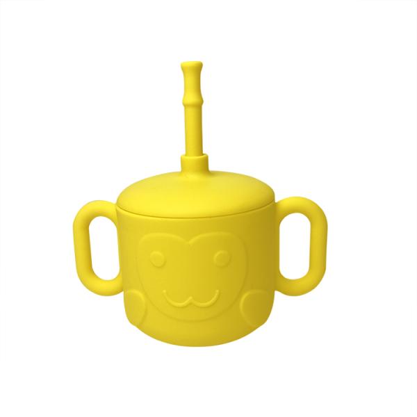 Customized Silicone Baby Tray Cartoon Monkey Shape BPA Free Suction Silicone Bowl