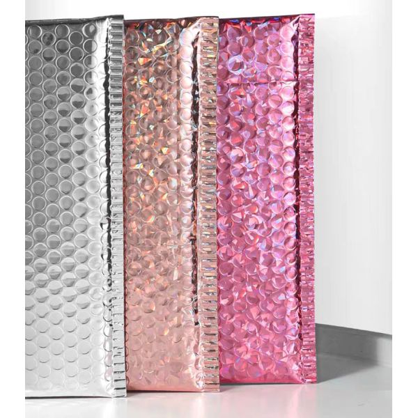 Holographic Poly Metallic Bubble Envelopes Mailer For Shipping