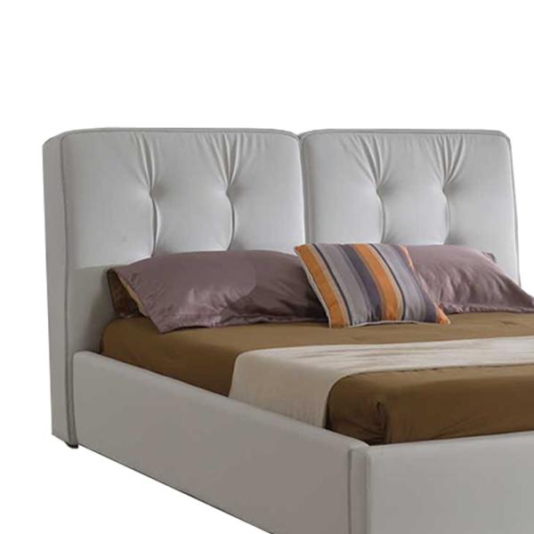 Antiwear White Modern Queen Size Bed Multipurpose 231x180x119.5CM
