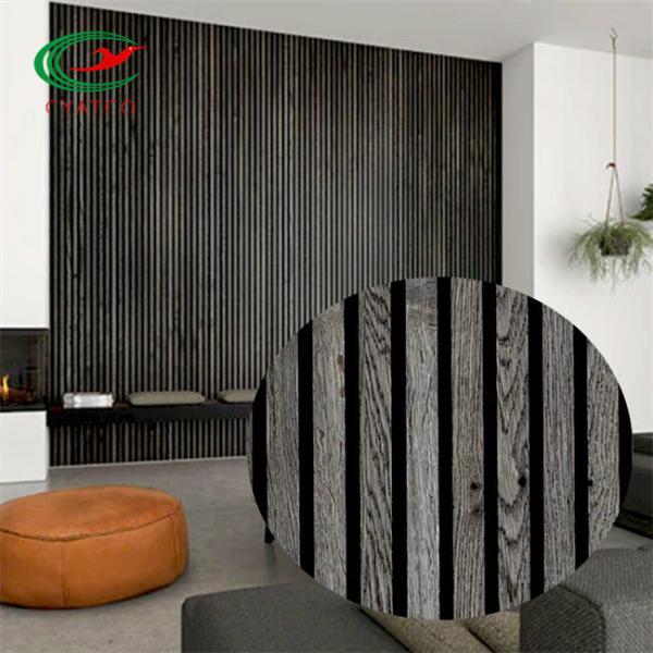 Nontoxic Black Soundproof Wood Panels , Multipurpose Wood Acoustic Wall