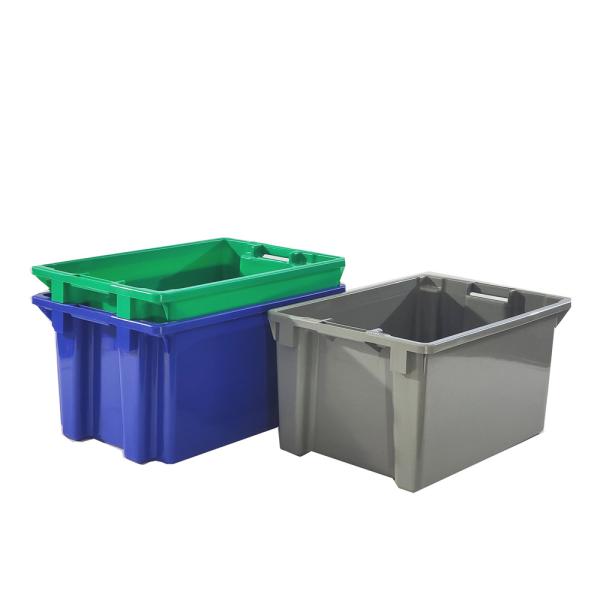 560*360*265mm Tamanho interno Caixa de transporte de plástico pesada para venda de alimentos