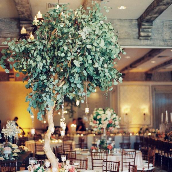 Artificial Plants Green Eucalyptus Tree For Mall Hotel Decoration