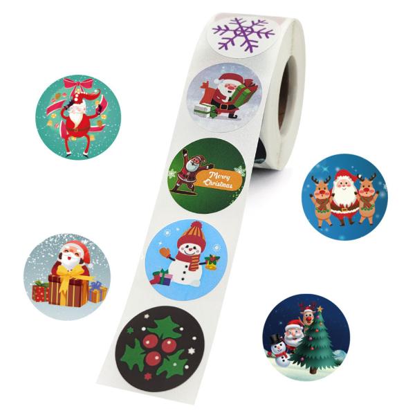 ISO9001 Eco-friendly Hot Glue Christmas Gift Tag Autocolantes de papel personalizados, elevar a imagem do seu produto
