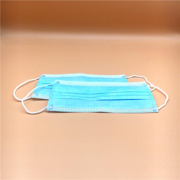 Nonwoven 3 Ply Face Mask / 3 Ply Non Woven Face Mask 17.5x9.5x14.5cm Size